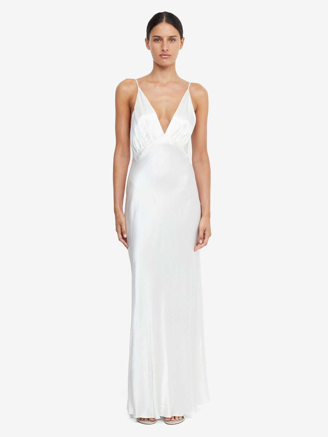 bec and bridge white maxi dress Moon Dance V Maxi Dress in Ivory