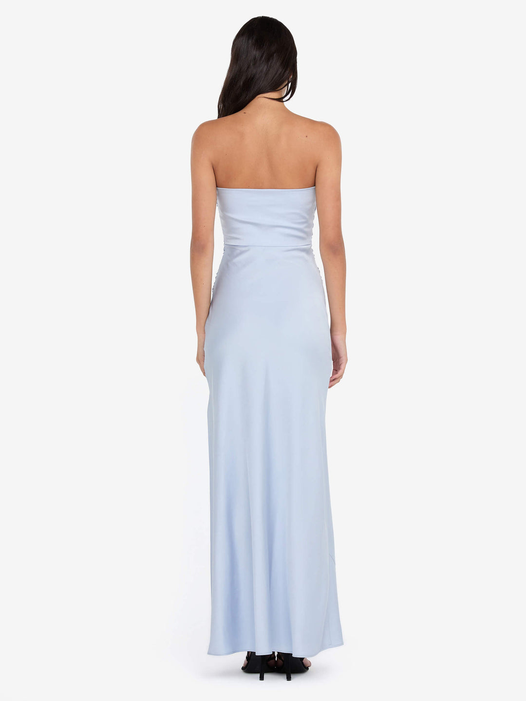 ETERNITY STRAPLESS MAXI DRESS - DUSTY BLUE