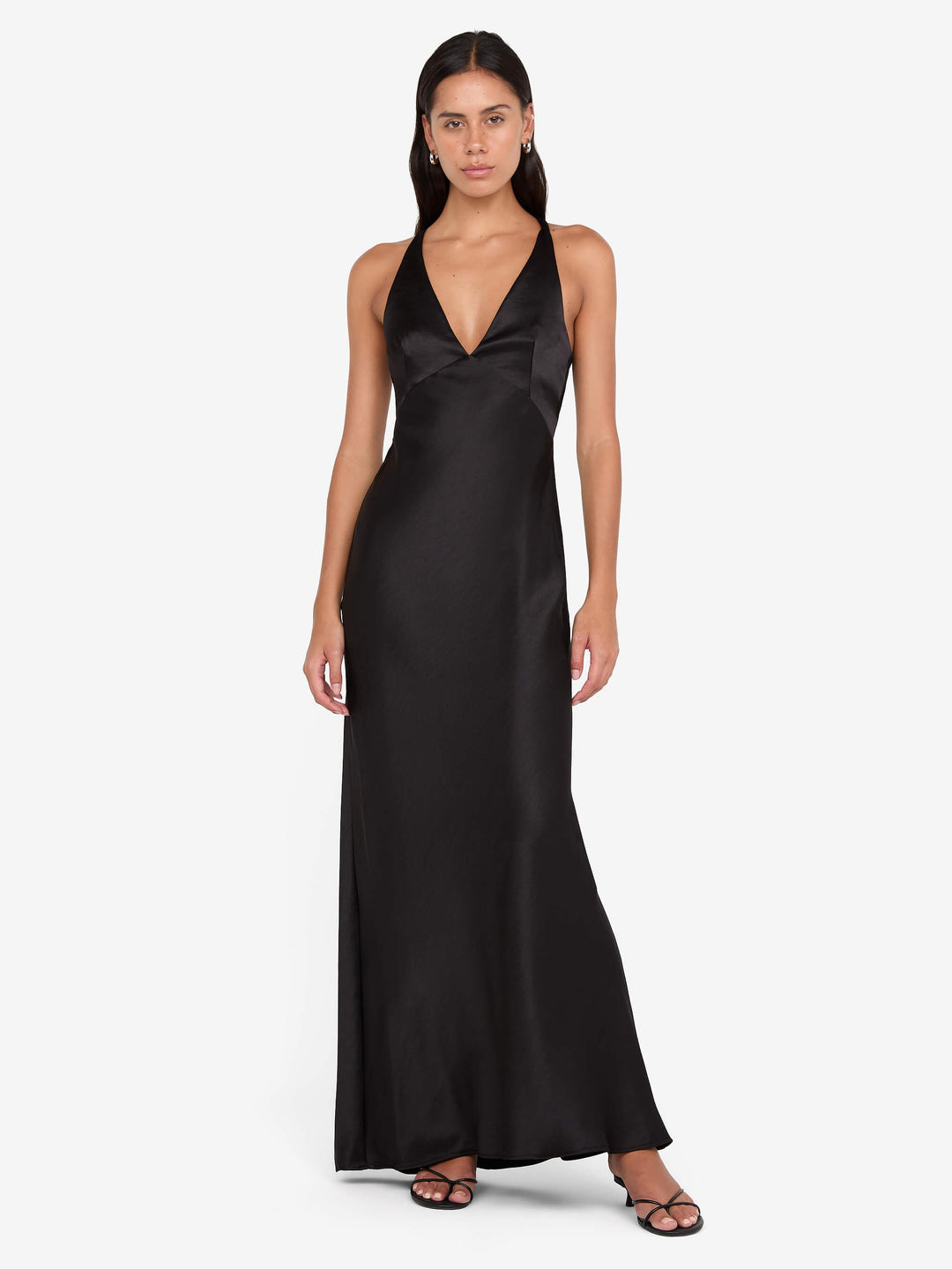 THE DREAMER V NECK DRESS - BLACK