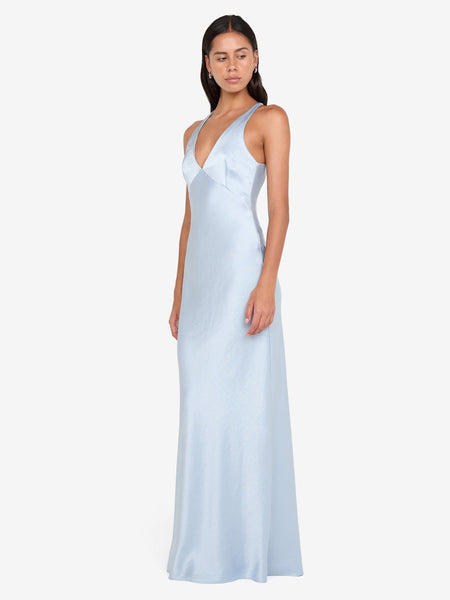 bec and bridge sky blue dress The Dreamer V Neck in Dusty Sea spray