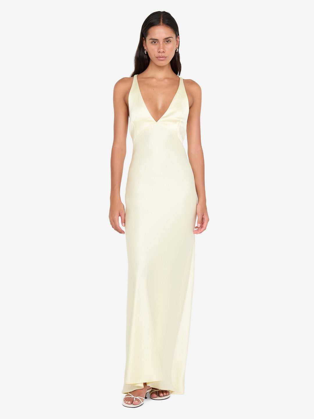 THE DREAMER V NECK DRESS - ICE YELLOW