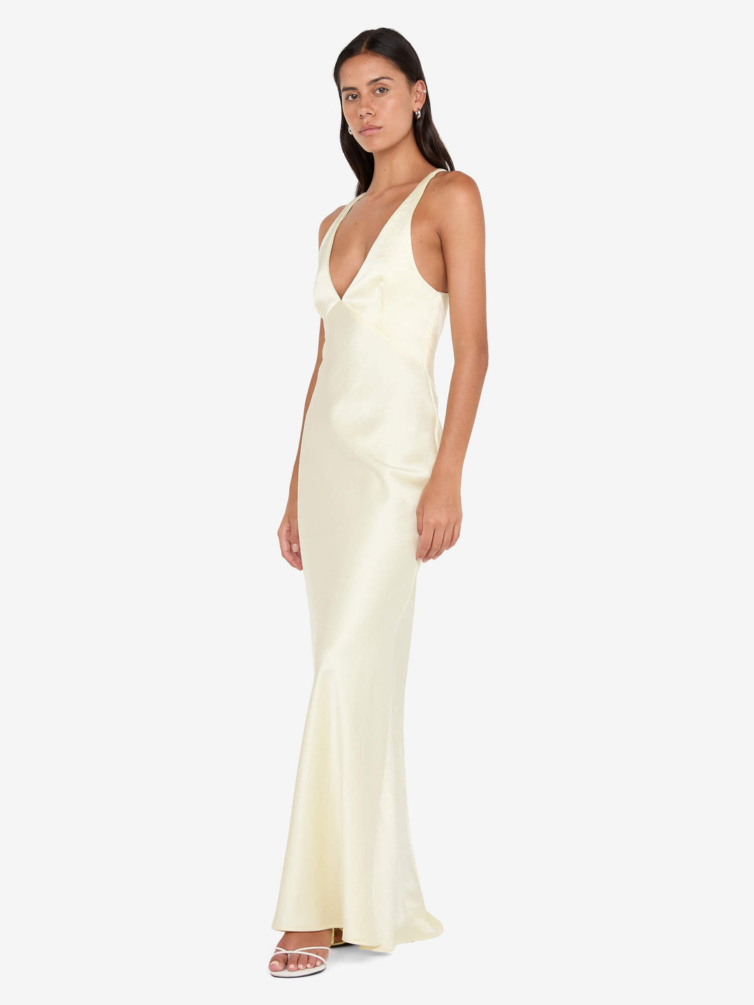 Dreamer V Neck Dress in Ice Yellow - BEC + BRIDGE 8 Dreamer V Neck Dress in Ice Yellow - BEC + BRIDGE 8
