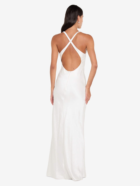 THE DREAMER V NECK DRESS - IVORY