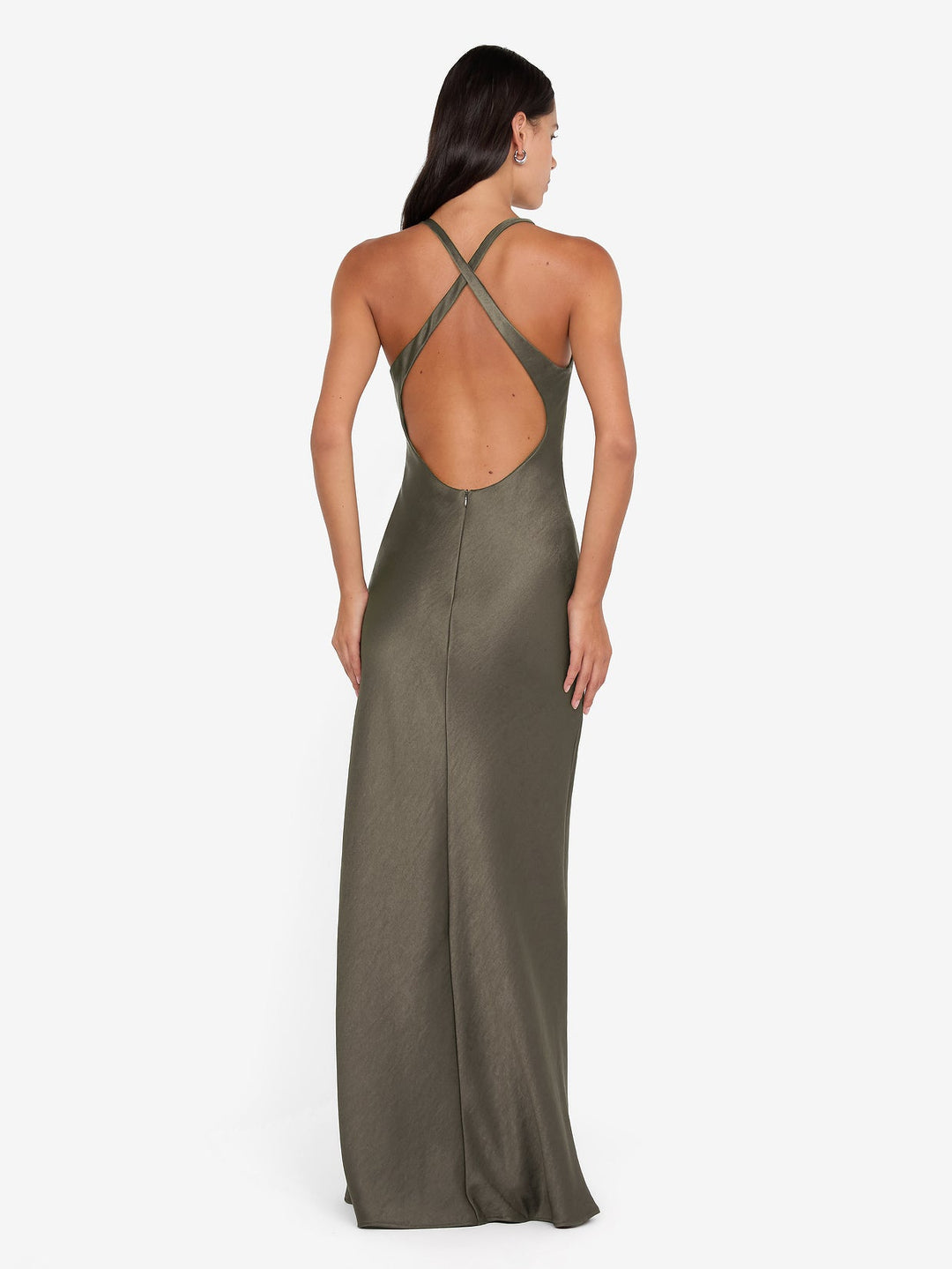 THE DREAMER V NECK DRESS - DK WILLOW