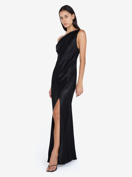 bec and bridge anouk asymmetrical dress Lunetta Asym Dress in Dark Chocolate main image 0