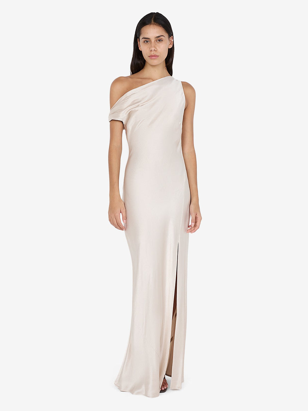 Sol Asym Dress in Sand