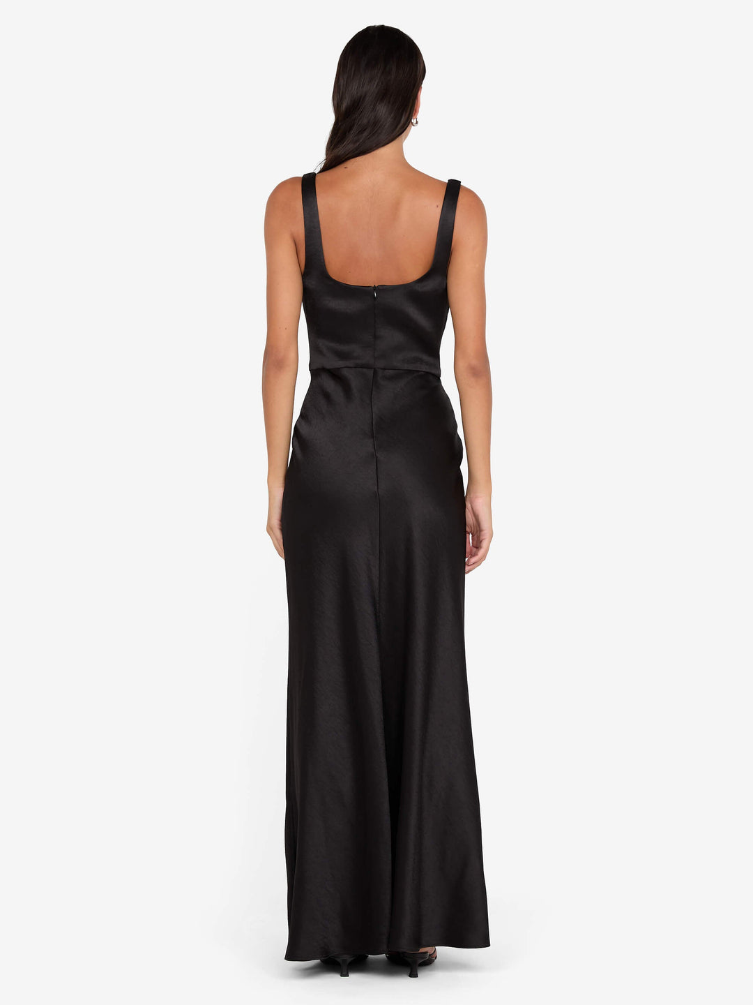 AUSTEN COWL NECK MAXI DRESS - BLACK