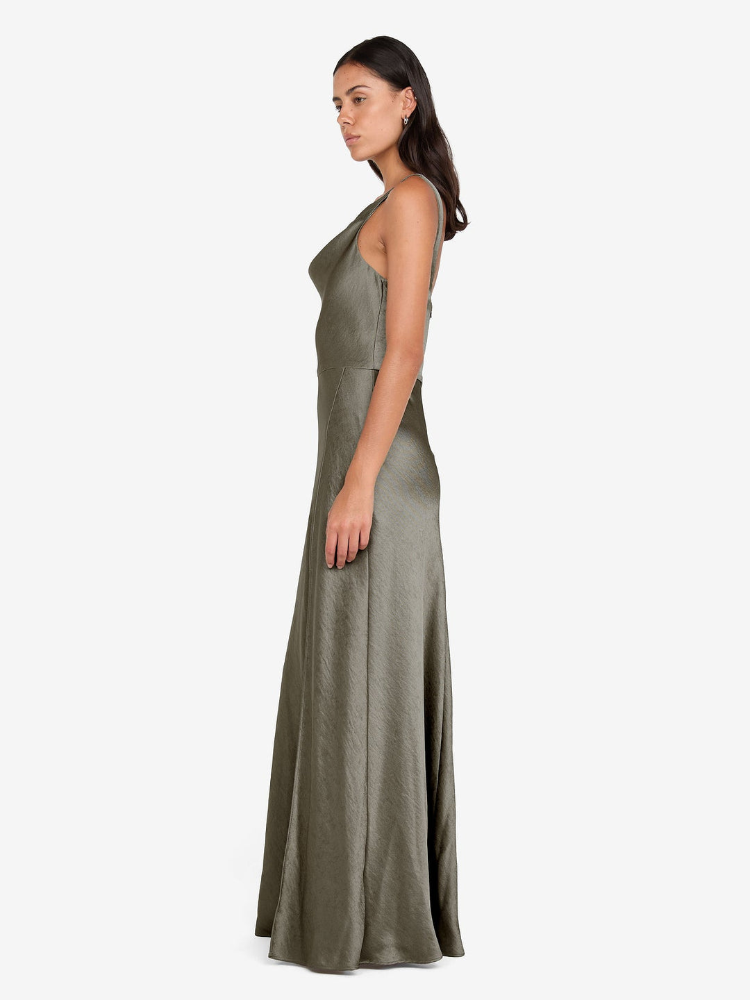 AUSTEN COWL NECK MAXI DRESS - DK WILLOW