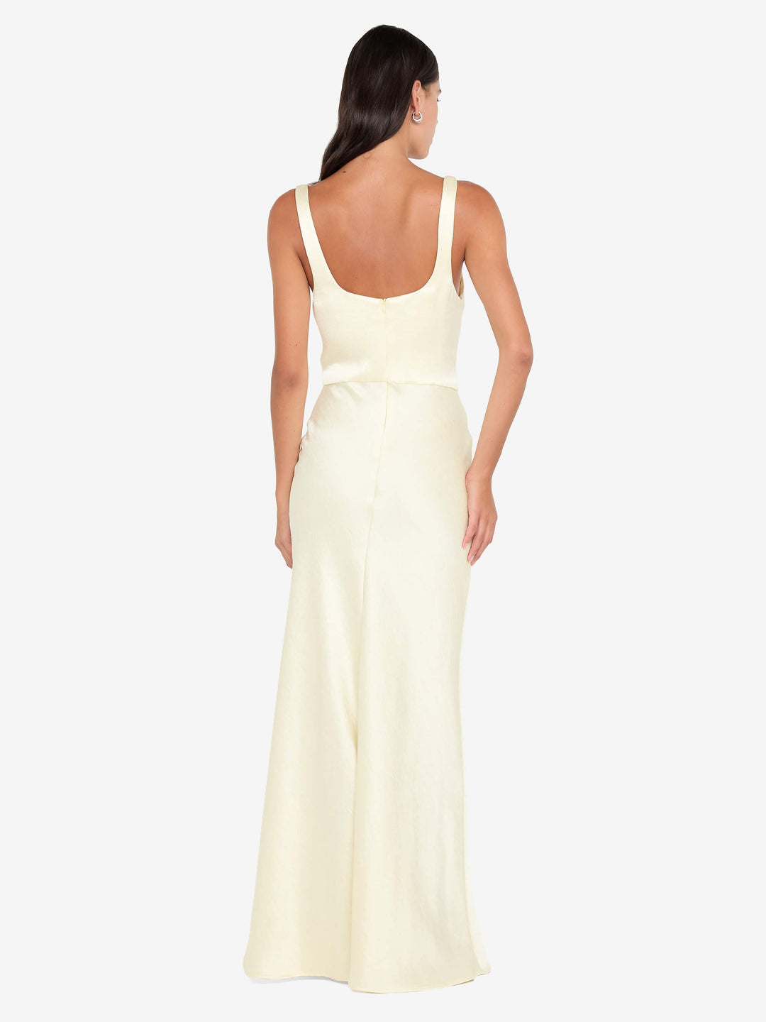AUSTEN COWL NECK MAXI DRESS - ICE YELLOW