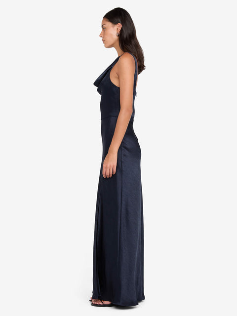 AUSTEN COWL NECK MAXI DRESS - INK