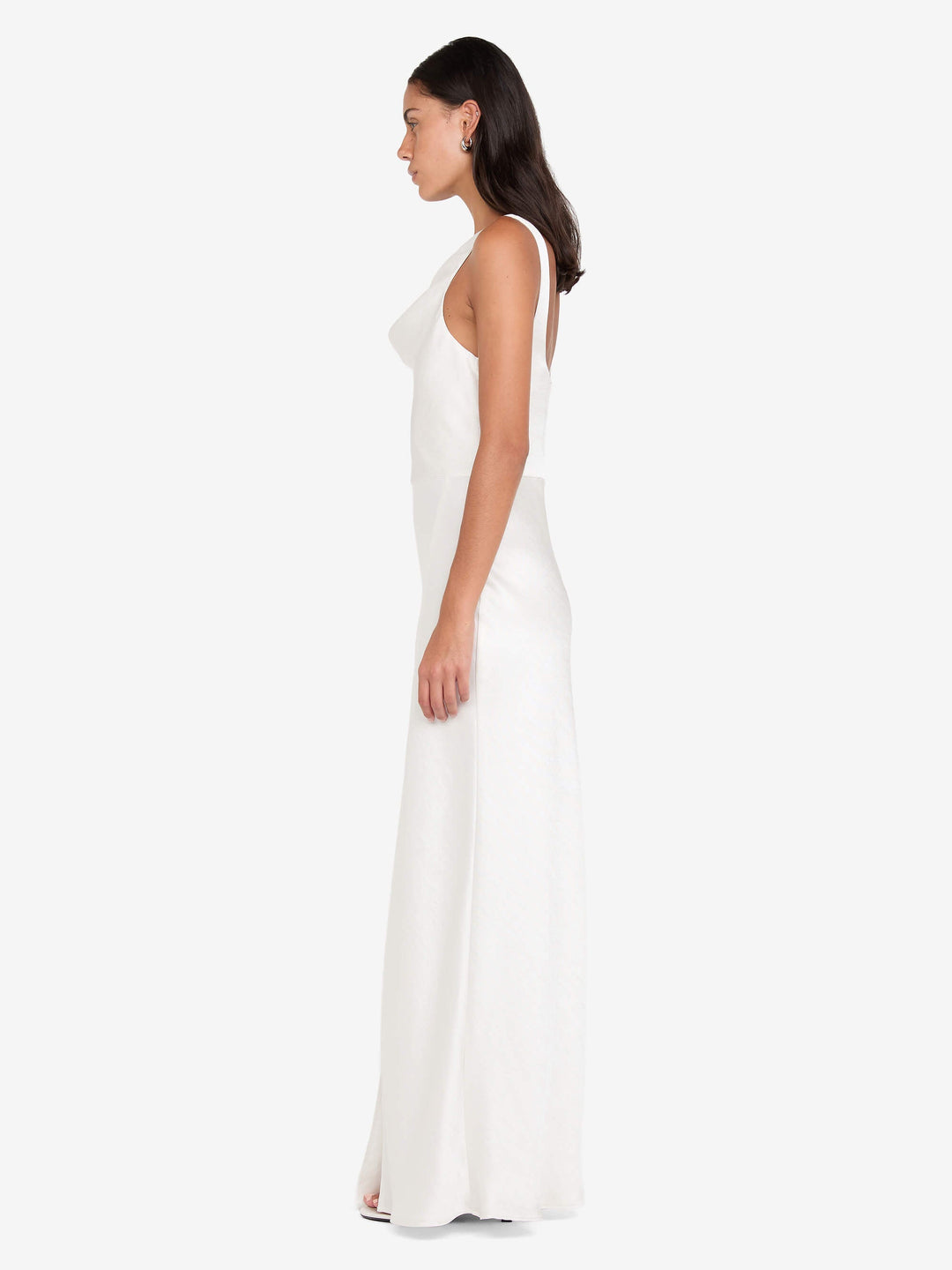 Austen Cowl Neck Maxi Dress in Ivory