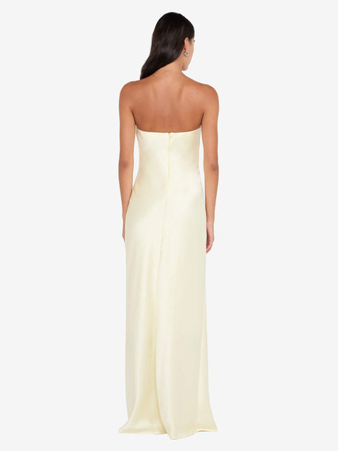 AUSTEN STRAPLESS MAXI DRESS - ICE YELLOW