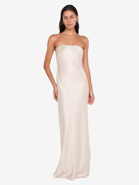 AUSTEN STRAPLESS MAXI DRESS - SAND