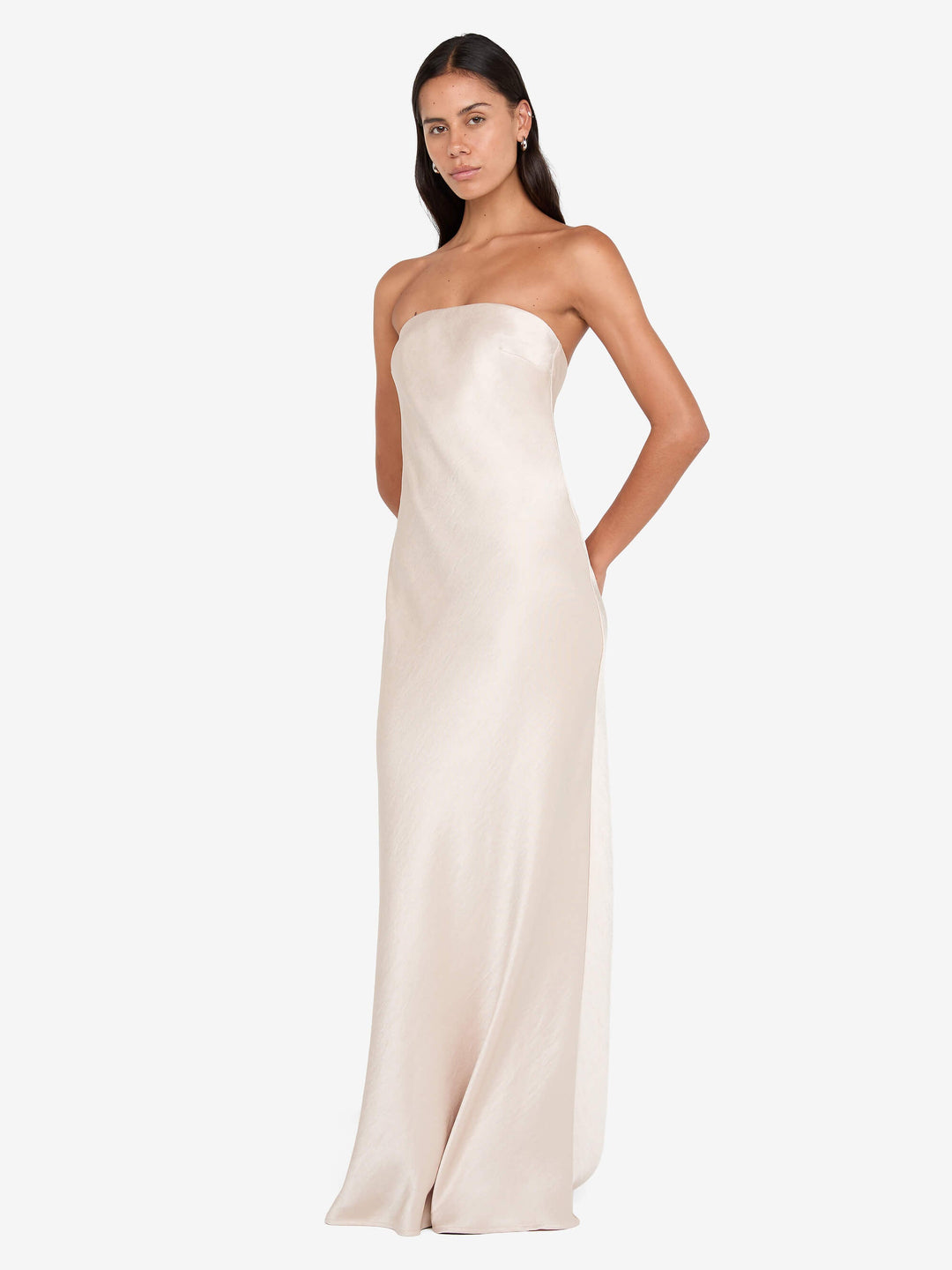 AUSTEN STRAPLESS MAXI DRESS - SAND