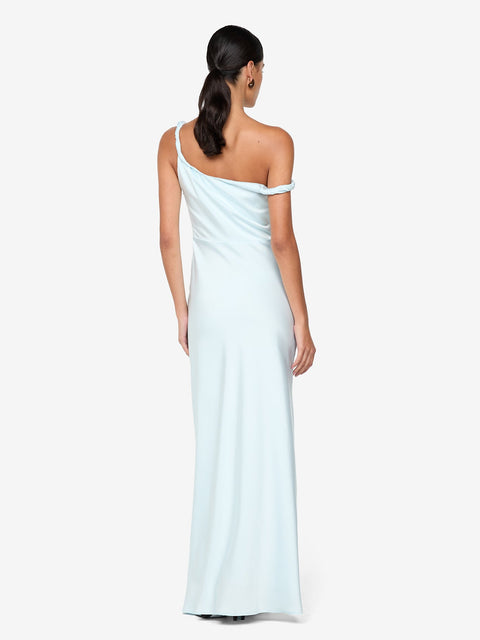 LUNETTA TWIST STRAP DRESS - ARCTIC BLUE