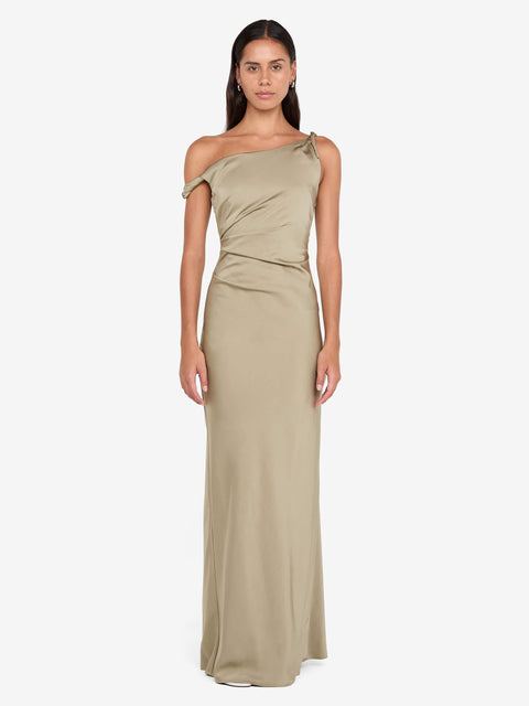 LUNETTA TWIST STRAP DRESS - SAGE