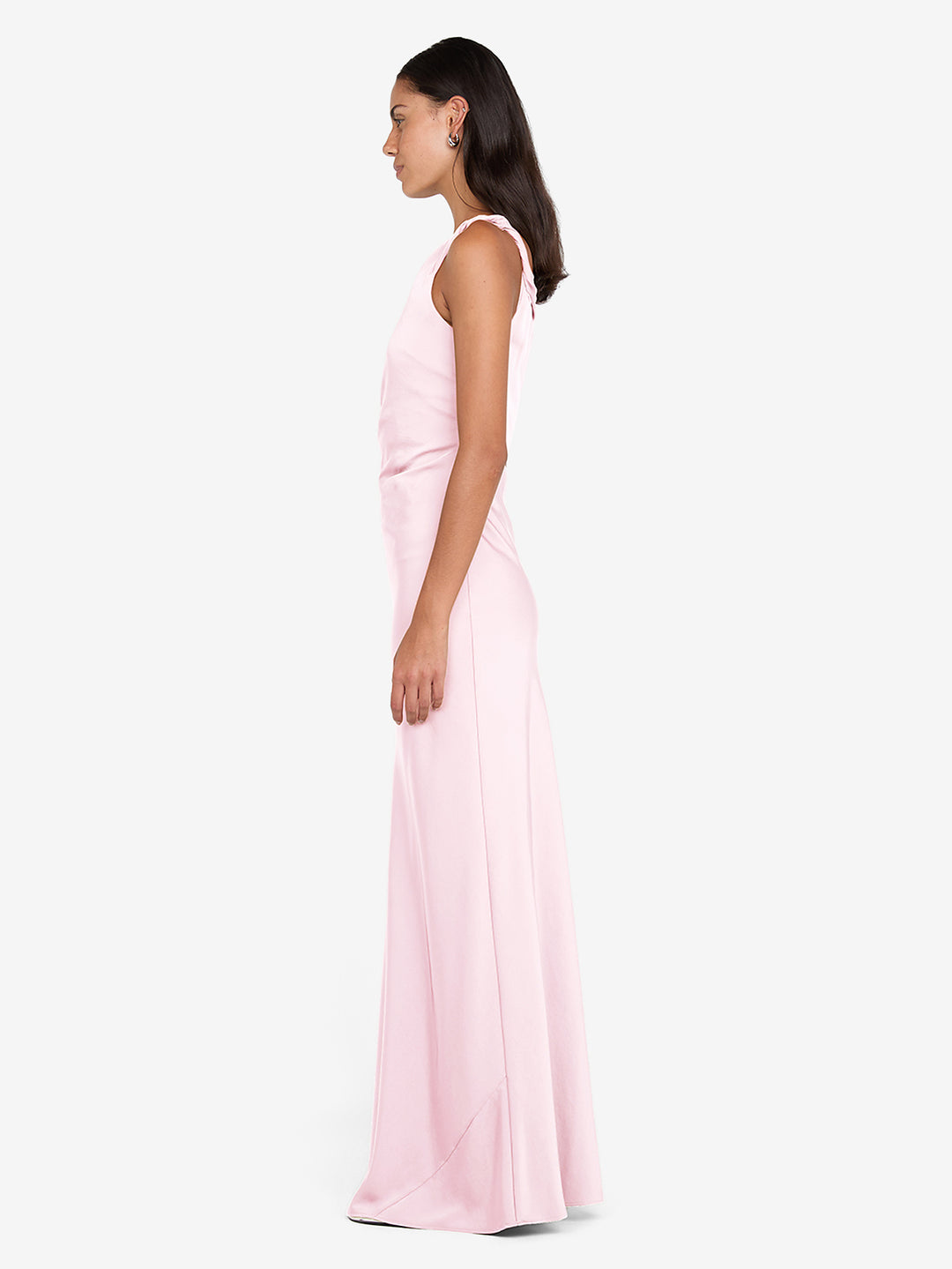 LUNETTA TWIST STRAP DRESS - POWDER PINK