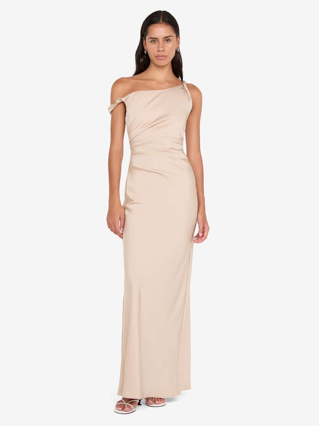 LUNETTA TWIST STRAP DRESS - SAND