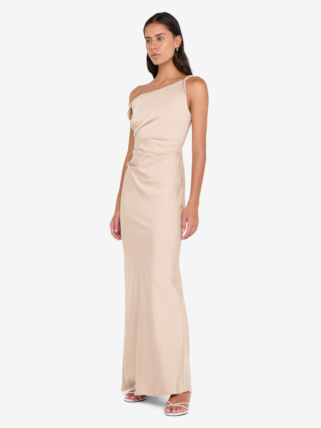 LUNETTA TWIST STRAP DRESS - SAND
