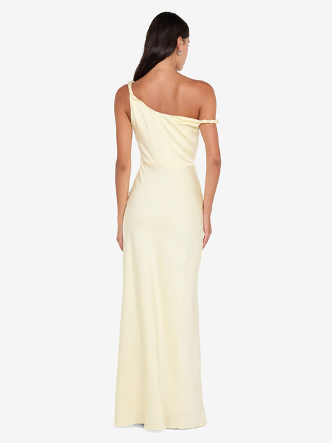 LUNETTA TWIST STRAP DRESS - ICE YELLOW