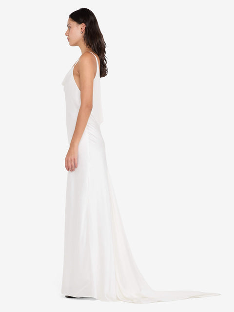 BENNET COWL GOWN - WHITE