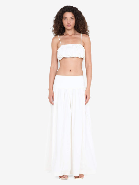 DOMENIC CROPPED BUBBLE TOP - IVORY