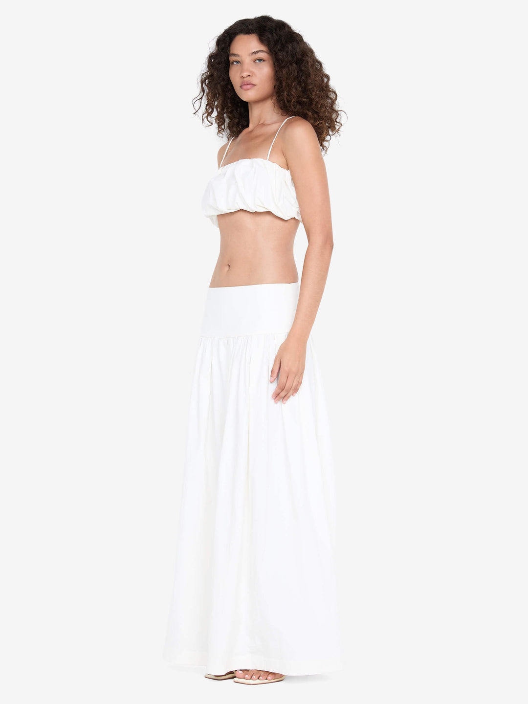 DOMENIC CROPPED BUBBLE TOP - IVORY