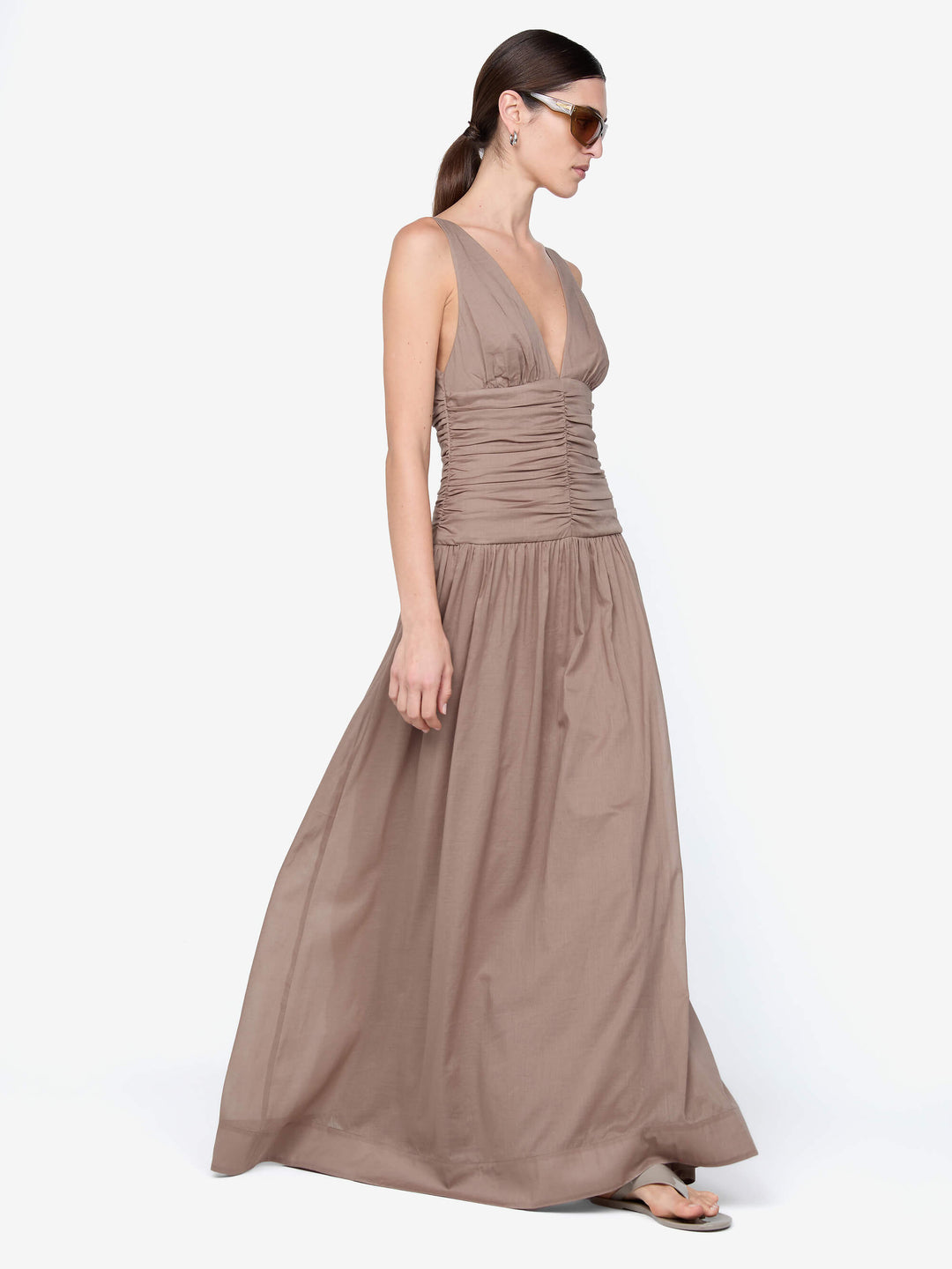 MARLOWE MAXI DRESS - TAUPEE