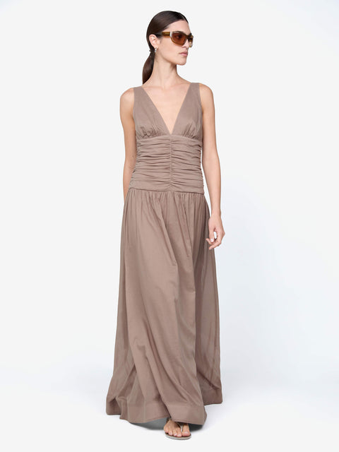 MARLOWE MAXI DRESS - TAUPEE