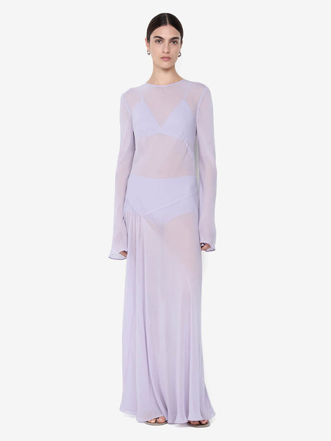DELILAH LONG SLEEVE MAXI DRESS - WISTERIA