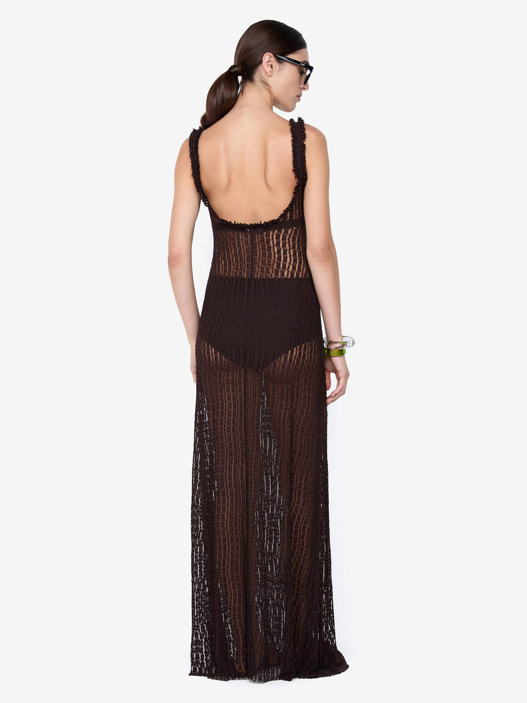 EMARETTA SCOOP MAXI DRESS - DARK CHOCOLATE