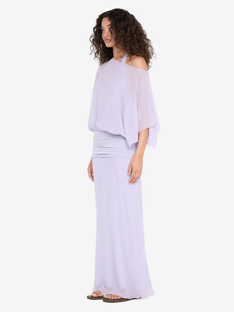 DELILAH OVERLAY MAXI DRESS - WISTERIA