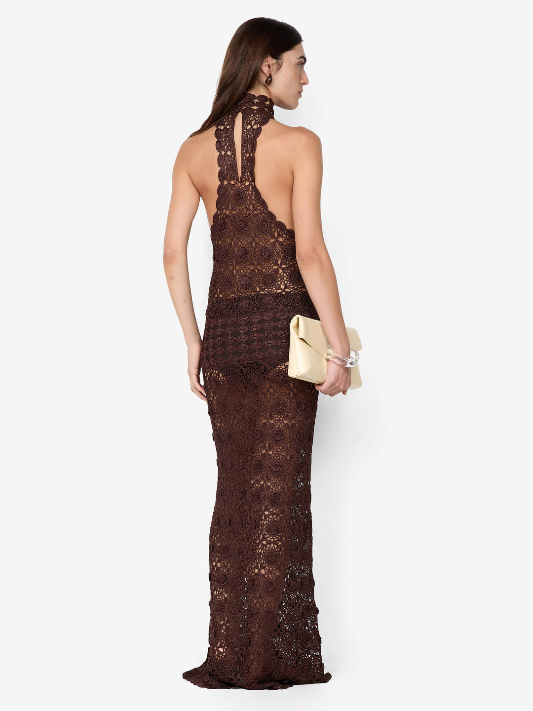 ANIA HALTER MAXI DRESS - DARK CHOCOLATE