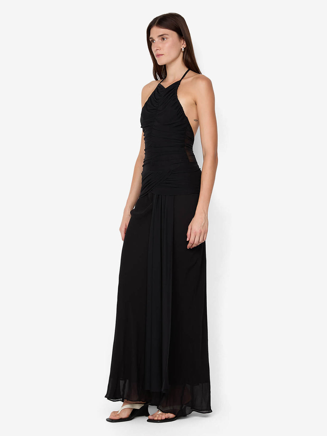DELILAH HALTER MAXI DRESS - BLACK BEC + BRIDGE US DELILAH HALTER MAXI DRESS - BLACK BEC + BRIDGE US