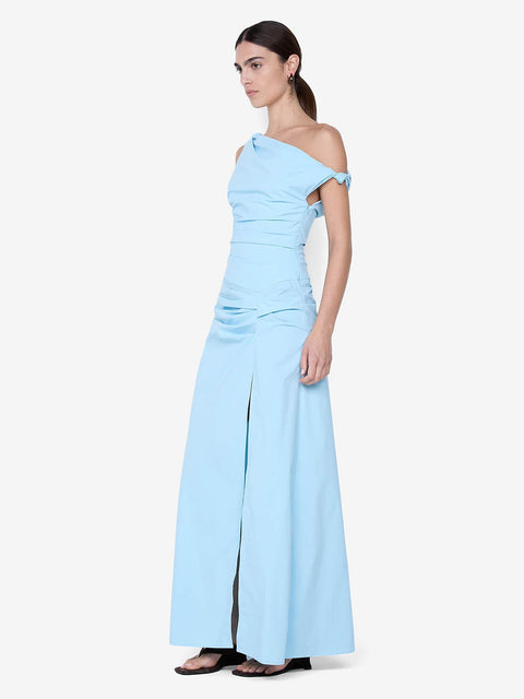 LYANA ASYM MAXI DRESS - SKY BLUE
