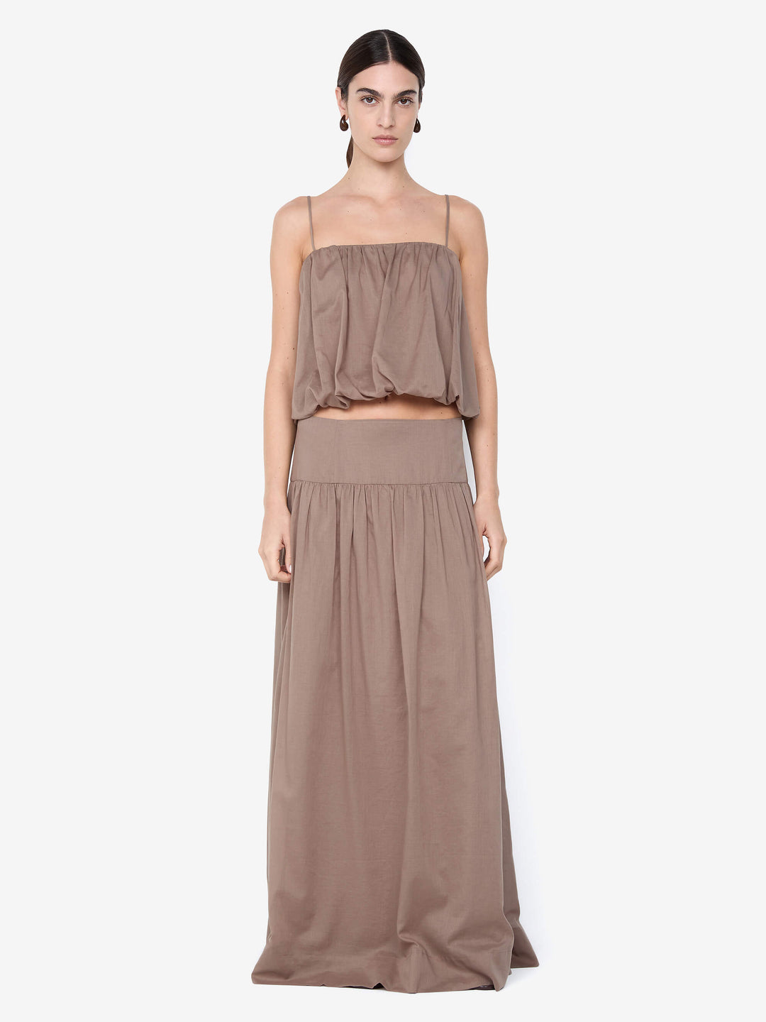 MARLOWE MAXI SKIRT - TAUPEE