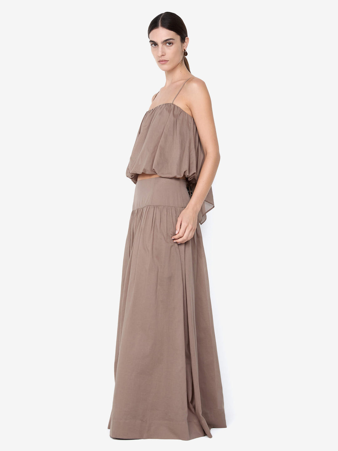 MARLOWE MAXI SKIRT - TAUPEE
