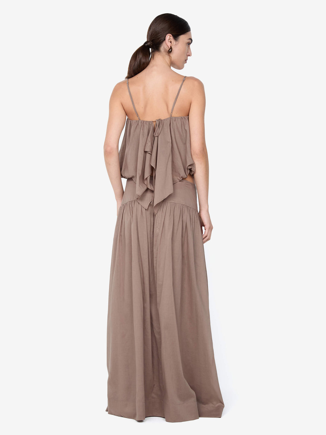 MARLOWE MAXI SKIRT - TAUPEE