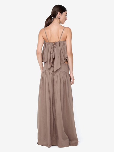 MARLOWE MAXI SKIRT - TAUPEE