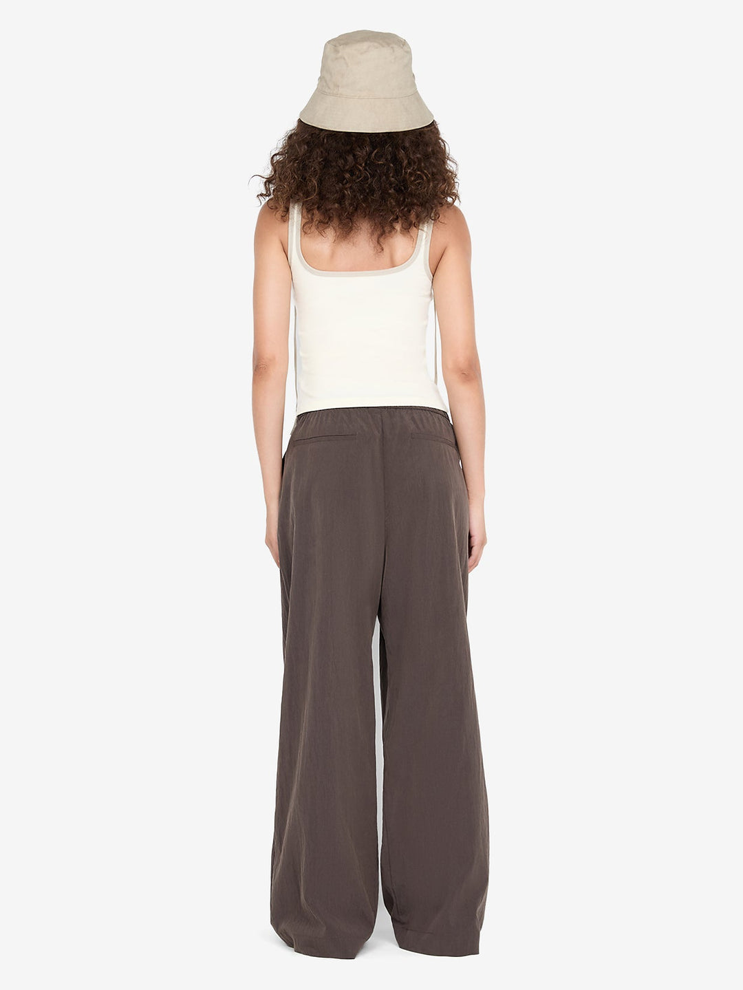 LANA SQUARE NECK TANK - CHALK / CEMENT