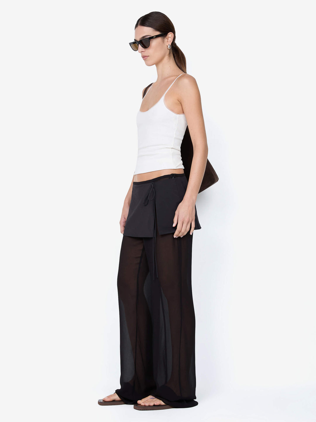 MARALIA OVERLAY PANT - BLACK
