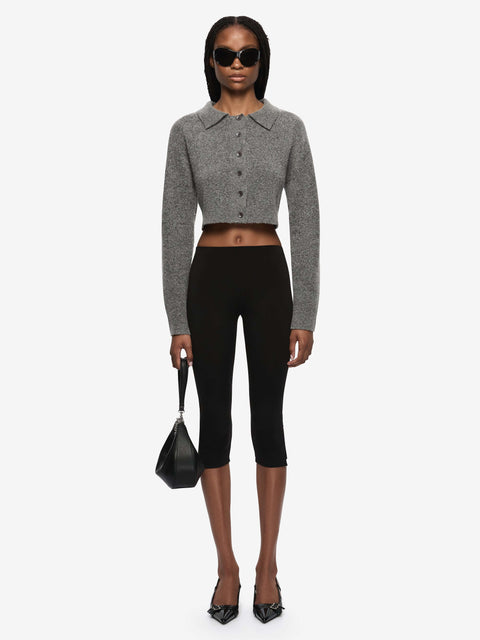 ADA CROPPED CARDI - CHARCOAL