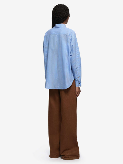 LINUS SHIRT - CHAMBRAY BLUE STRIPE