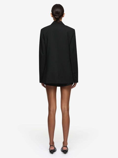 MARCELLI BLAZER  - BLACK/WHITE PINSTRIPE