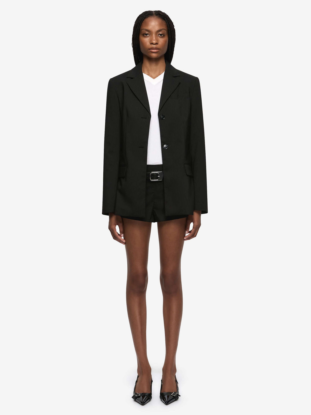 MARCELLI SHORT - BLACK/WHITE STRIPE