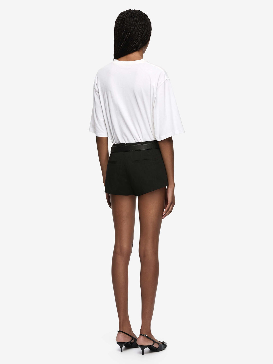 MARCELLI SHORT - BLACK/WHITE STRIPE