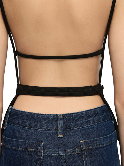 MOR BACKLESS TOP - BLACK