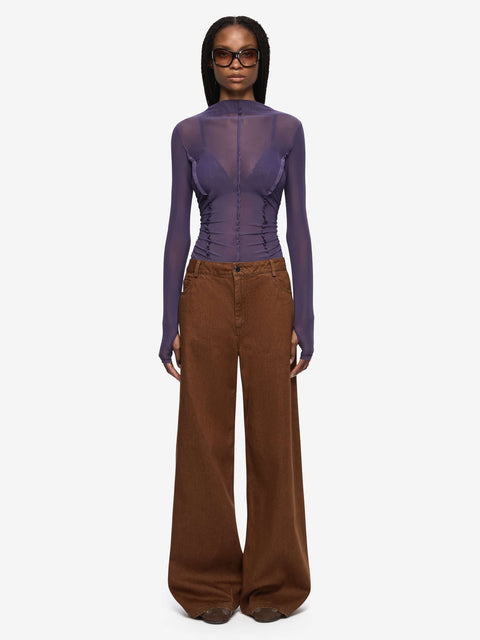 ANISTA DENIM PANT - COGNAC