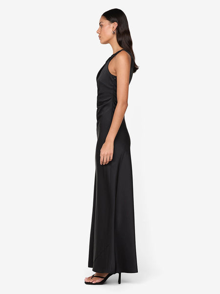 bec and bridge matilde asym midi dress Lunetta in Black Tucks at waist Straight Lexington Short Dress | COLOR:CREAM/BLACK comfortable boot