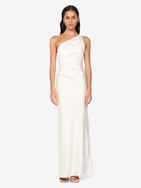 bec and bridge white silk dress Bec & Bridge Cedar City Satin Maxi Dress White BEC + BRIDGE